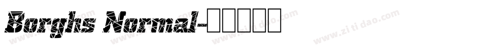 Borghs Normal字体转换